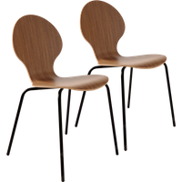 Lot de 2 chaises noyer Rosy