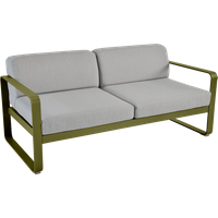 Canapé 2 Places Bellevie Gris Flanelle en Aluminium