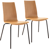 Lot de 2 chaises chêne Reda