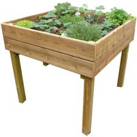 Carré potager surélevé 100cm en bois autoclave, 160L