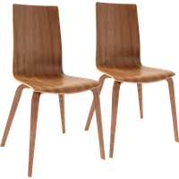 Lot de 2 chaises noyer Reda