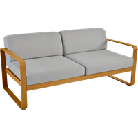 Canapé 2 Places Bellevie Gris Flanelle en Aluminium