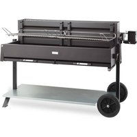 Ensemble Barbecue et Chariot Exception Méchoui en Acier Noir