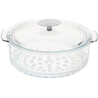 Cuit-vapeur en verre + couvercle - 20 cm