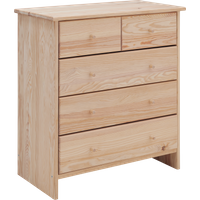 Commode bois massif 5 tiroirs Iris