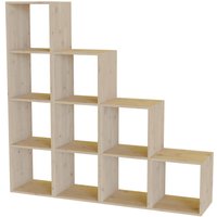 Etagère escalier bois massif moyenne version Elio