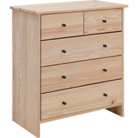 Commode bois massif 5 tiroirs Iris