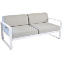 Canapé 2 Places Bellevie Gris Flanelle en Aluminium