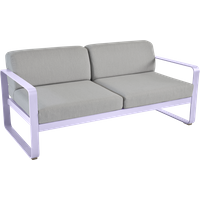 Canapé 2 Places Bellevie Gris Flanelle en Aluminium