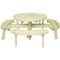 Table pique-nique ronde en Bois Edgar