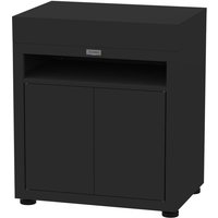 Meuble Tablette pour Cuisine d'Extérieur 80 x 55 cm en Acier Noir