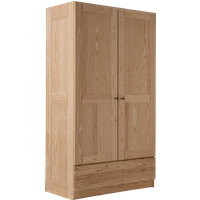 Armoire bois massif 2 portes 1 tiroir Iris