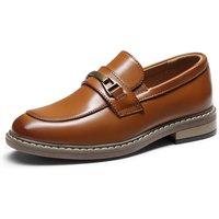 Boys Classic Synthetic Leather Slip On Loafers