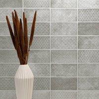 Fliese Camden Grau Dekor | 10x20 cm