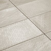 Azulejo Pared Camden Decor Beige Brillo 10x20 cm | Apto para interiores