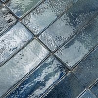 Azulejo Suelo/Pared Cadaqués Oceano Azul Brillo 6 x 25 cm | Apto para interiores/exteriores