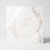 Azulejo Pared Calacatta Venatto Gold Blanco Brillo 30 x 90 cm | Apto para interiores