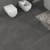 Fliese in Steinoptik Valona Schwarz | 45x90 cm