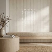 Azulejo Pared Creta-50 Beige Brillo 5x50 cm | Apto para interiores