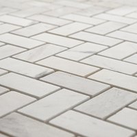 Mosaico Espiga Blanco Piedra Natural | 28,2x28,2 cm