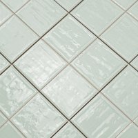 Azulejo Pared Boston Fern PRECORTADO () Verde Claro Brillo 20x20 PRECORTADO (10x10) | Apto para interiores