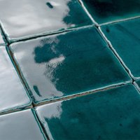 Baldosa de Terracota Vitri Posidonia Azul | 10 x 10 cm