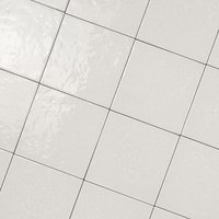 Azulejo Suelo/Pared Fiji Blanco Brillo 15 x 15 cm | Apto para interiores/exteriores