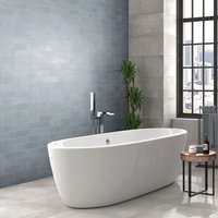 Azulejo Suelo/Pared Toronto Azul Mate 7,2x29,5 cm | Apto para interiores/exteriores