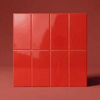 Fliese Pure Rot Glanz 7,5x15 | 7,5 x 15 cm