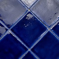 Handgefertigte Terrakotta Vitri Kobalt 10x10 | Ceramic Connection