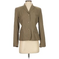 Ann Taylor LOFT Silk Blazer Jacket: Tan Jackets & Outerwear - Size