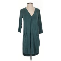 Left Coast by Dolan Casual Dress - Wrap: Teal Solid Pattern Dresses - Used - Size X