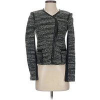 Rebecca Taylor Blazer Jacket: Black Tweed Pattern Jackets & Outerwear - Size