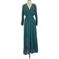 Casual Dress - Wrap: Teal Dresses - Used - Size