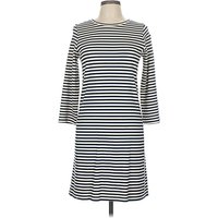 Yerse Casual Dress - Shift: Ivory Stripes Pattern Dresses - Used