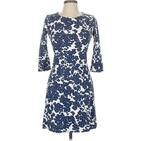 Mahi Gold Casual Dress - Shift: Blue Print Pattern Dresses - Used - Size