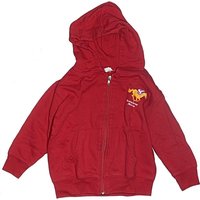 Rabbit Skins Zip Up Hoodie: Red Tops - Size