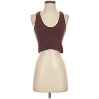 Tank Top Brown Halter Neckline Tops - Used