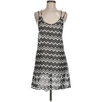 Miken Swim Casual Dress - Slip dress: Silver Chevron/Herringbone Pattern Dresses - Used