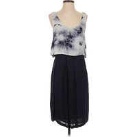 Pyrus: London Casual Dress - Drop Waist: Blue Tie-dye Pattern Dresses - Used