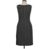 Nora Gardner Casual Dress - Sheath: Black Tweed Pattern Dresses - Used - Size