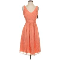 J.Crew Cocktail Dress - A-Line: Orange Dresses - New - Size 0 Tall
