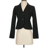 Ann Taylor LOFT Blazer Jacket: Black Jackets & Outerwear - Size 0 Petite