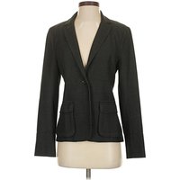 Max Studio Blazer Jacket: Gray Tweed Pattern Jackets & Outerwear - Size