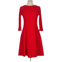 Tommy Hilfiger Cocktail Dress - Fit & Flare: Red Solid Pattern Dresses - Used - Size 10 Petite