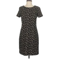 Old Navy Casual Dress - Shift: Black Graphic Pattern Dresses - Used