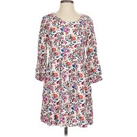 Old Navy Casual Dress: White Floral Pattern Dresses - Used