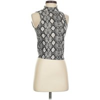 Caution to the Wind Tank Top Silver Halter Neckline Tops - Used