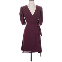 Charles Henry Cocktail Dress - Wrap: Burgundy Dresses - Used - Size X