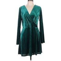 Express Cocktail Dress - Wrap: Teal Dresses - Used
